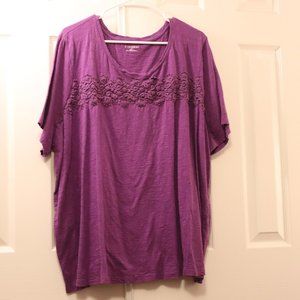 Catherines Shirt  3x (26/28) Purple